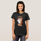 Catanic Funny Schattige Cat Titanic Cat houdt van  T-shirt (Voorkant volledig)