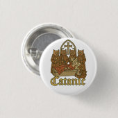 Catanic - middeleeuwse kattencultmeme ronde button 3,2 cm (Voorkant /achterkant)