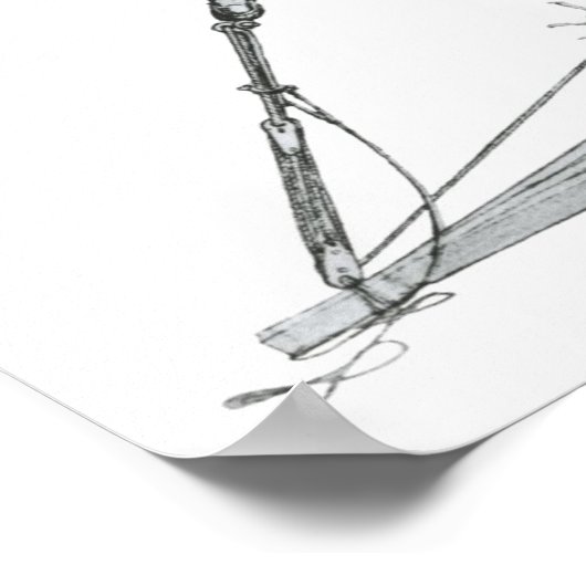 Catapult, Leonardo da Vinci Poster (Hoek)