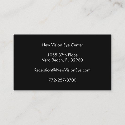 CATaract-chirurgie Visitekaartje (Achterkant)