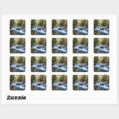Cataract Falls in de VS Vierkante Sticker (Vel)
