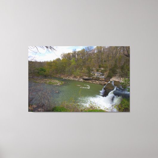 Cataract Herfsten, Bovenste Herfsten, Indiana Canvas Afdruk (Voorkant)