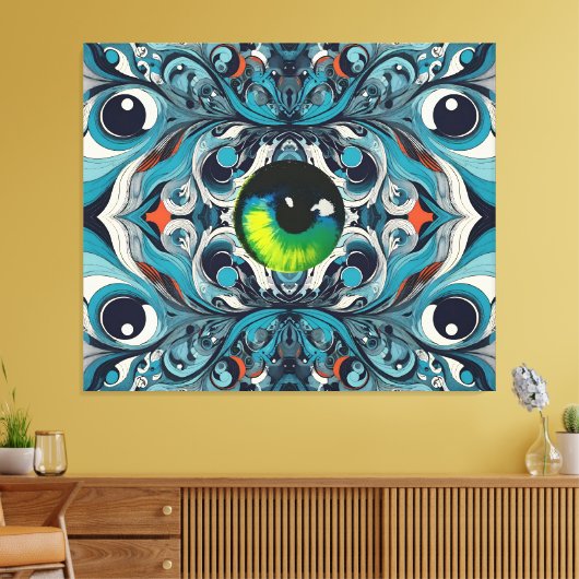 Cataract tegenaanval - Ken Gage Art Canvas Afdruk (Insitu (Woonkamer))