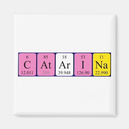 Catarina periodiek table name magnet (Voorkant)