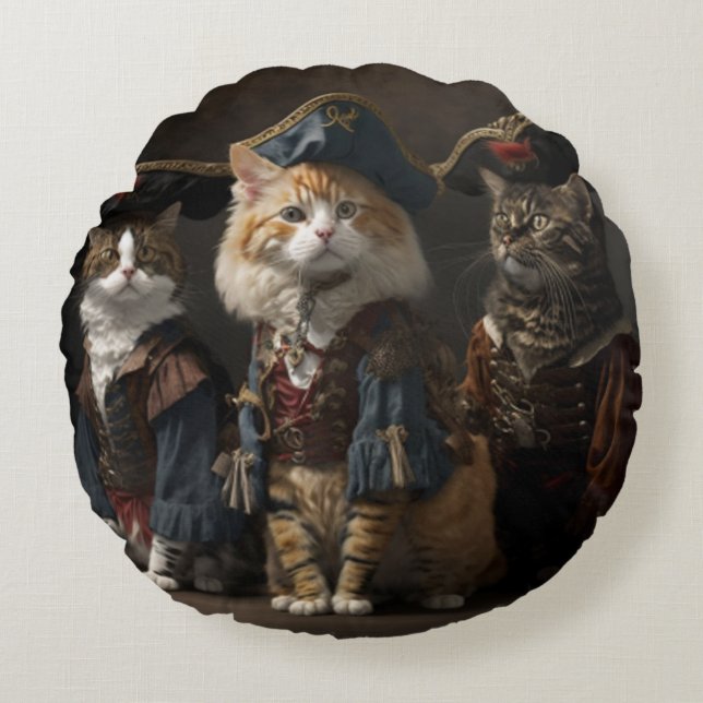#CATARMY Officiële "Walk the Plank" ThrowY Rond Kussen (Voorkant)