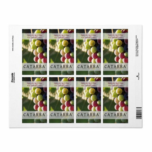 Catarra Verticle Wijnlabel Etiket (Full Sheet)