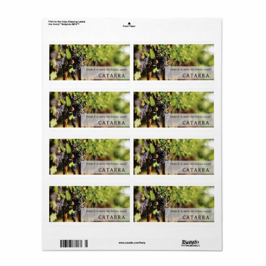 Catarra wijnetiket etiket (Full Sheet)