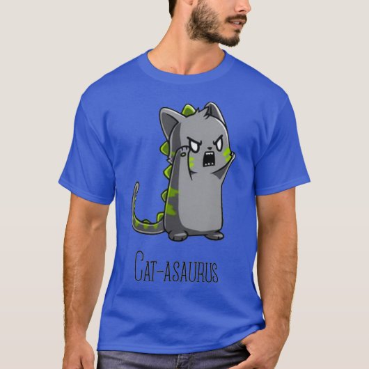 Catasaurus Kitten Kat Dinosaur T-Rex Dino Cat T-shirt (Voorkant)