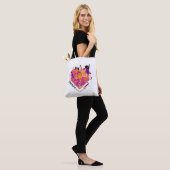 Catastic Love Canvas tas voor kattenliefhebbers (Op model)
