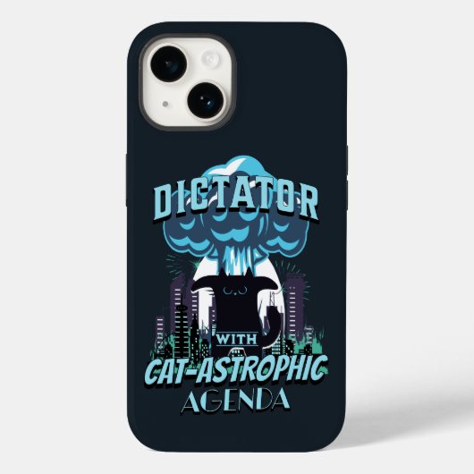 Catastrofaal grappig kattenontwerp Case-Mate iPhone case (Achterkant)