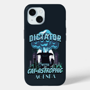 Catastrofaal grappig kattenontwerp iPhone 15 case