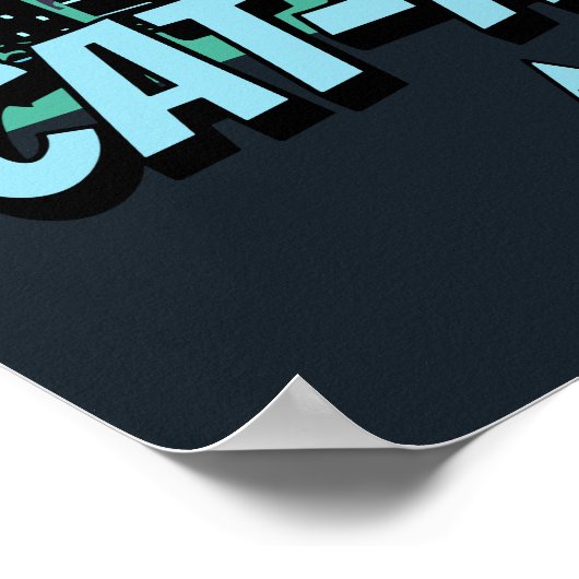 Catastrofaal grappig kattenontwerp poster (Hoek)