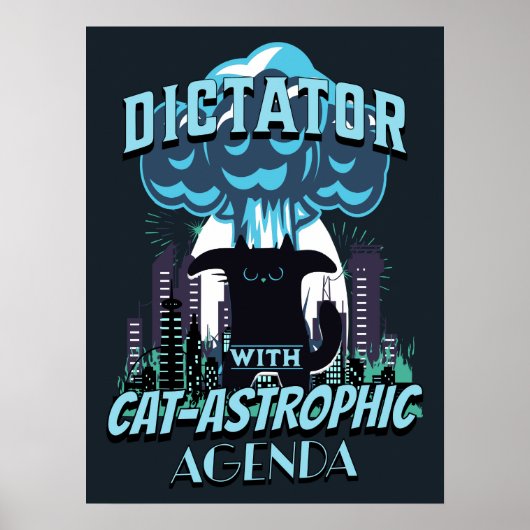 Catastrofaal grappig kattenontwerp poster (Voorkant)