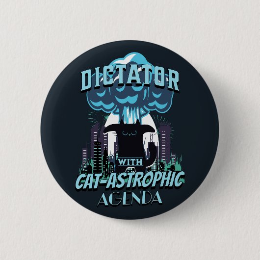 Catastrofaal grappig kattenontwerp ronde button 5,7 cm (Voorkant)