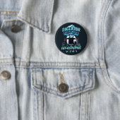 Catastrofaal grappig kattenontwerp ronde button 5,7 cm (In situ)