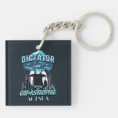 Catastrofaal grappig kattenontwerp sleutelhanger (Achterkant)