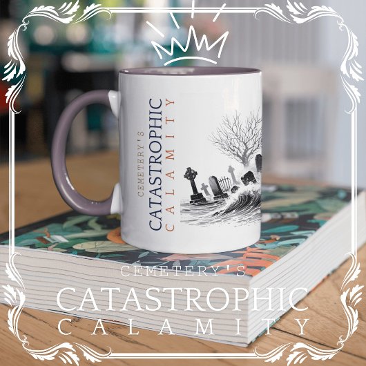 Catastrofale calamiteit van de begraafplaats koffiemok