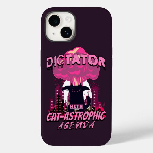 Catastrofale grappige boze kat citaat Case-Mate iPhone case (Achterkant)