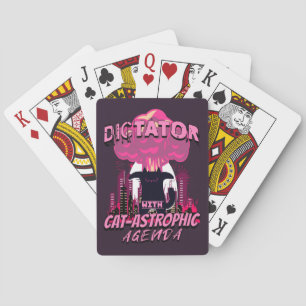 Catastrofale grappige boze kat citaat pokerkaarten
