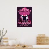 Catastrofale Grappige Boze Kat Quote Poster (Keuken)