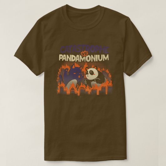 Catastrofe VS Pandamonium door Tobe Fonseca T-shirt (Design voorkant)