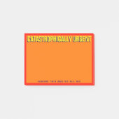 CATASTROFISCH DRINGEND (Oranje) Post-it® Notes (Voorkant)