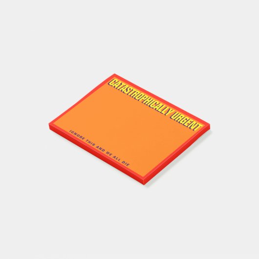 CATASTROFISCH DRINGEND (Oranje) Post-it® Notes (Schuin)