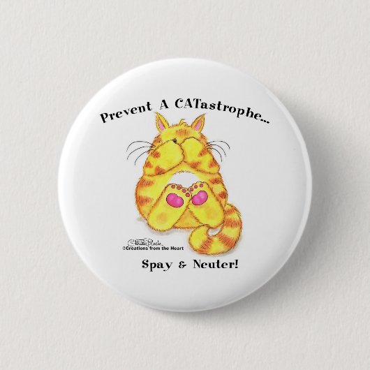 CATastrophe Ronde Button 5,7 Cm (Voorkant)