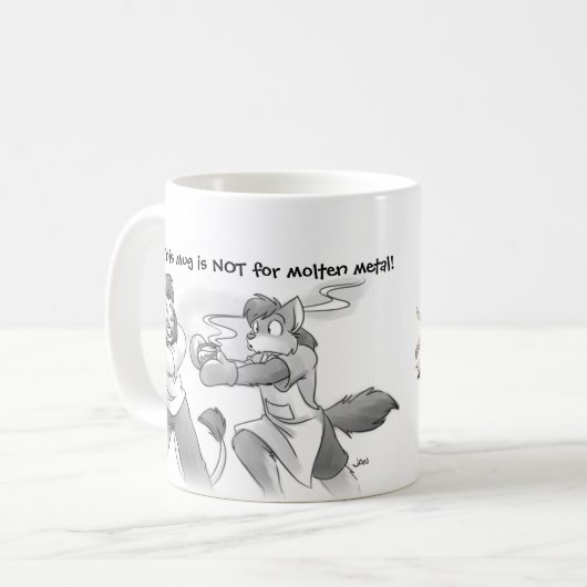 Catastropine aan het College - Mok - Molten metal (Voorkant links)