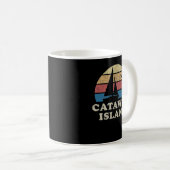 Catawba Island OH  Sailboat 70s Throwback T Koffiemok (Voorkant rechts)