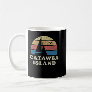 Catawba Island OH  Sailboat 70s Throwback T Koffiemok