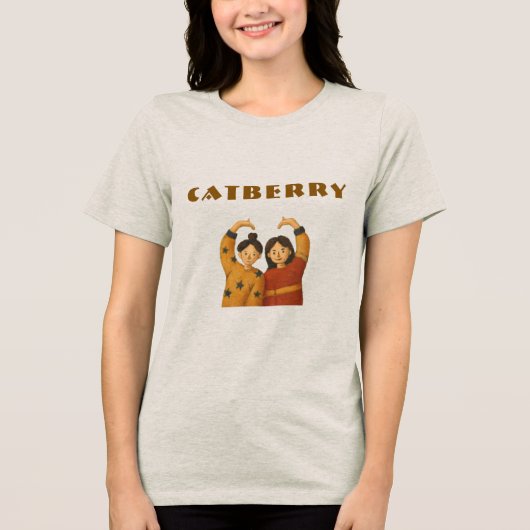 CATBERRY | Heart Hands Tri-Blend Shirt (Voorkant)