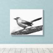 Catbird Canvas Afdruk (Insitu (Houten vloer))