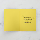 Catbird Sings Happy Birthday Card Kaart (Binnen)