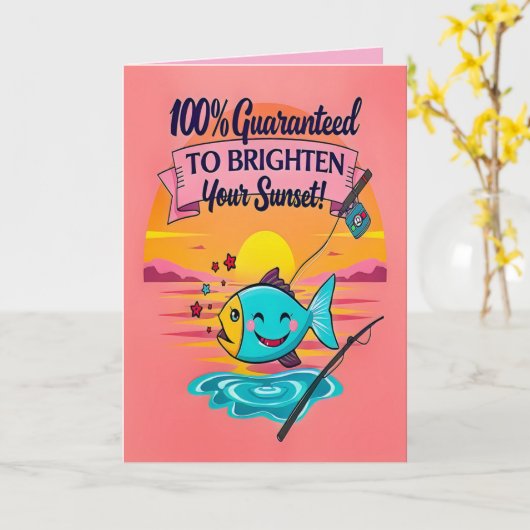 Catch a Bright New Year! Birthday Kaart (Gele Bloem)