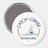 Catch and Cruise Adventures Marlin Mujer 3" Magnet (Voorkant / Achterkant)