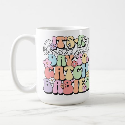 Catch Babies Day - Retro L&D Nurse Mok - 15 oz (Links)