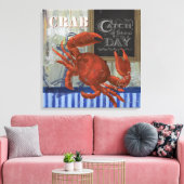 Catch de day Seafood crab Canvas (Insitu (Woonkamer))