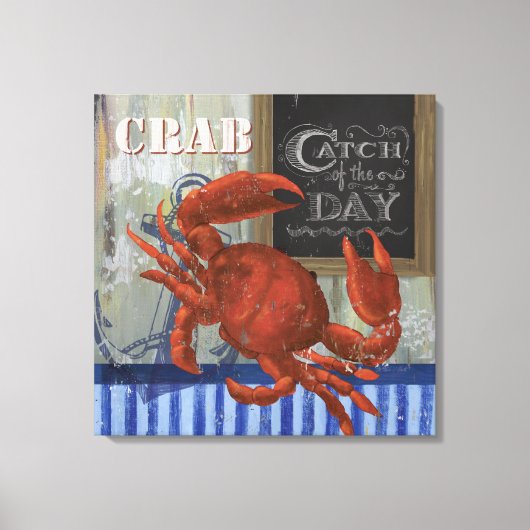 Catch de day Seafood crab Canvas (Voorkant)
