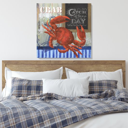 Catch de day Seafood crab Canvas (Insitu (Slaapkamer))