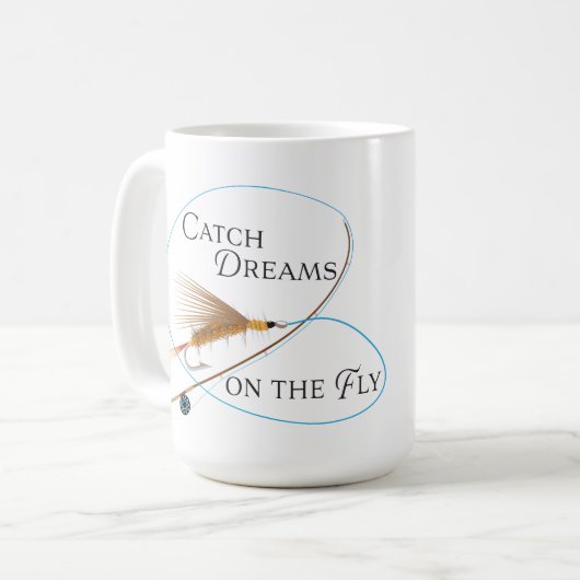 Catch dreams on the fly "Stimulator" Koffiemok (Voorkant links)