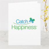 Catch Happiness® Kaart ~ Blanco Binnenkant (Gele Bloem)