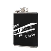 Catch Me In The Sky, Vliegtuig Vliegen, Minimalist Heupfles (Links)