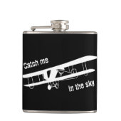 Catch Me In The Sky, Vliegtuig Vliegen, Minimalist Heupfles (Voorkant)