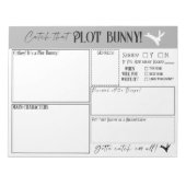 Catch that Plot Bunny Notepad Notitieblok (Voorkant)