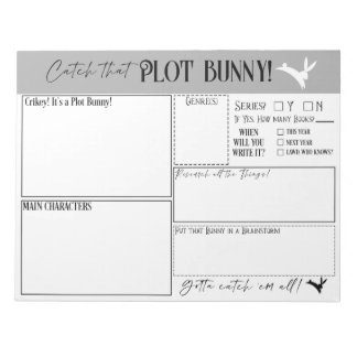 Catch that Plot Bunny Notepad Notitieblok