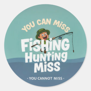 Catch the Fun: de geneugten van de jacht en de Vis Ronde Sticker