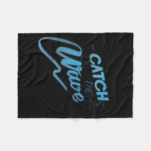 Catch The Wave Surfing Men Women  Fleece Deken (Voorkant (Horizontaal))