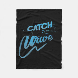 Catch The Wave Surfing Men Women Fleece Deken