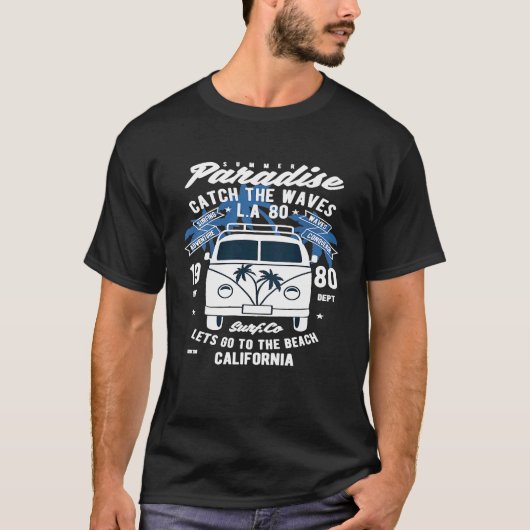 Catch the Waves Surf Busje T-shirt (Voorkant)
